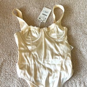 Zara satin corset style bodysuit